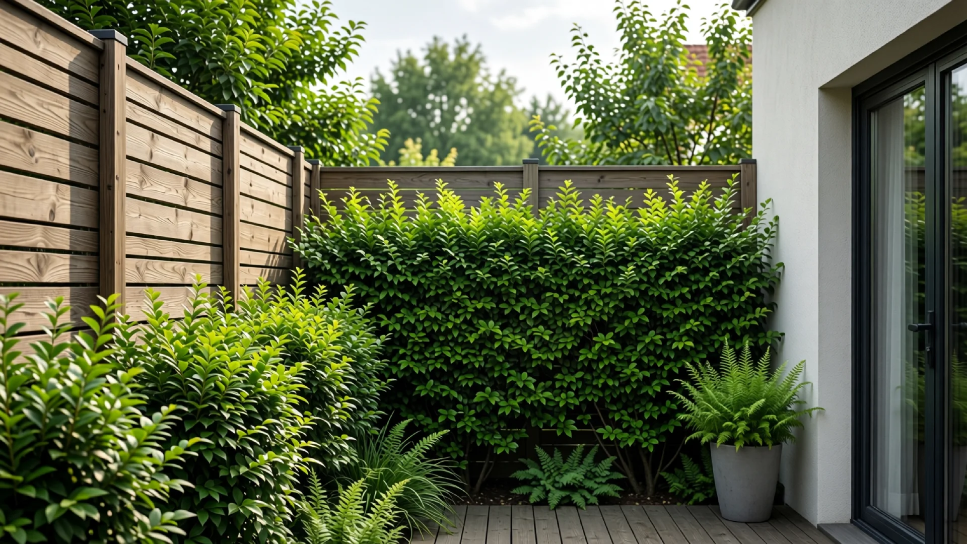 Moderner Sichtschutz im Garten