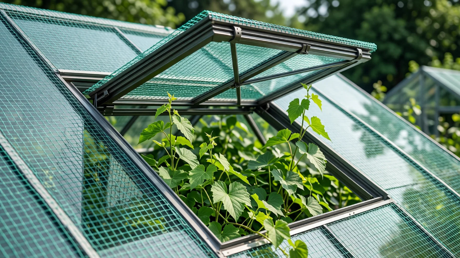 Lüften und schattieren im Garten