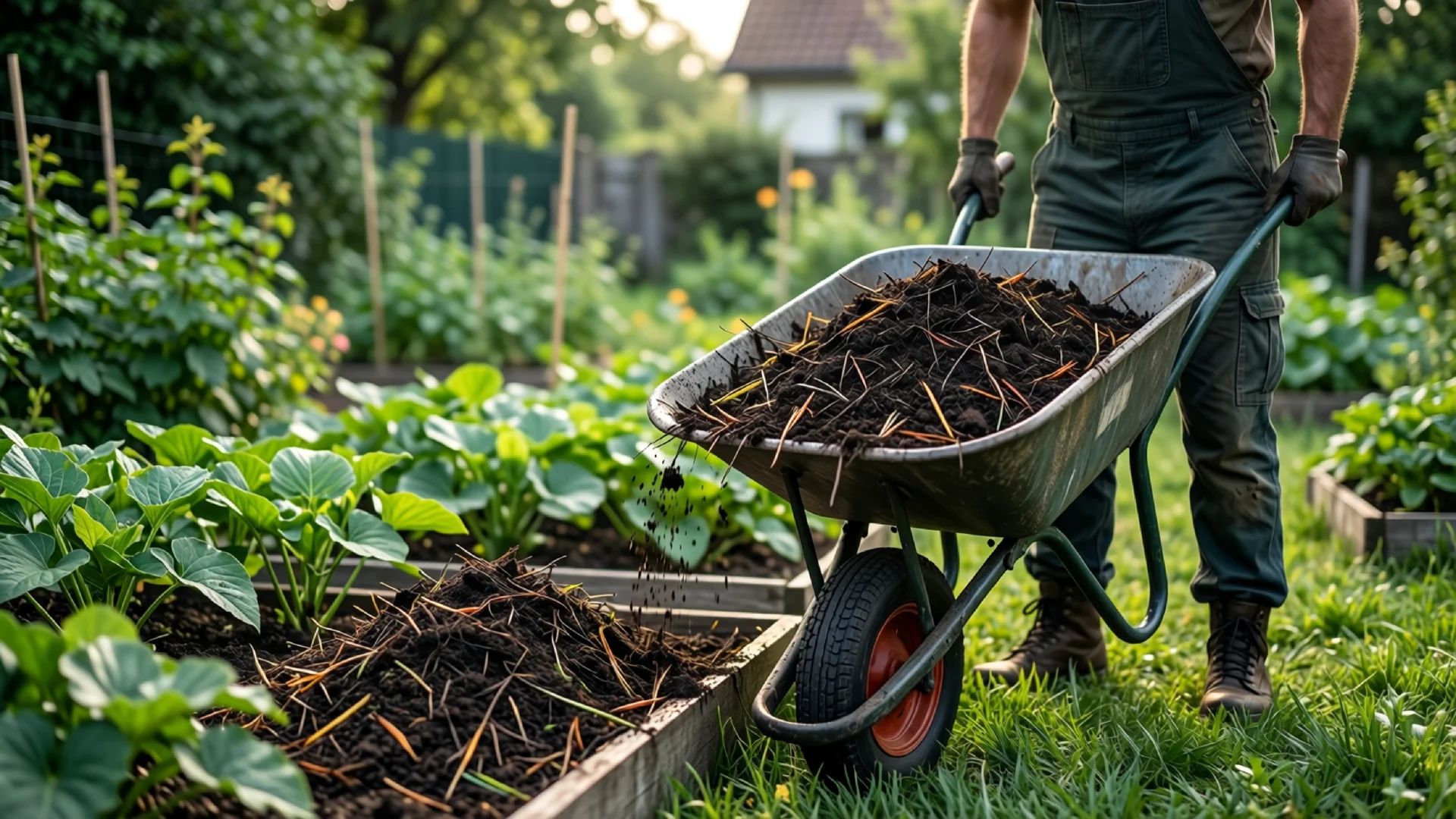 Hochbeet düngen und erneuern im Garten