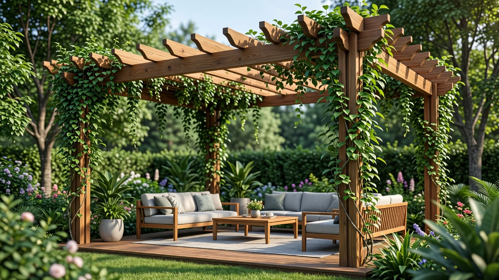 Pergola im Garten