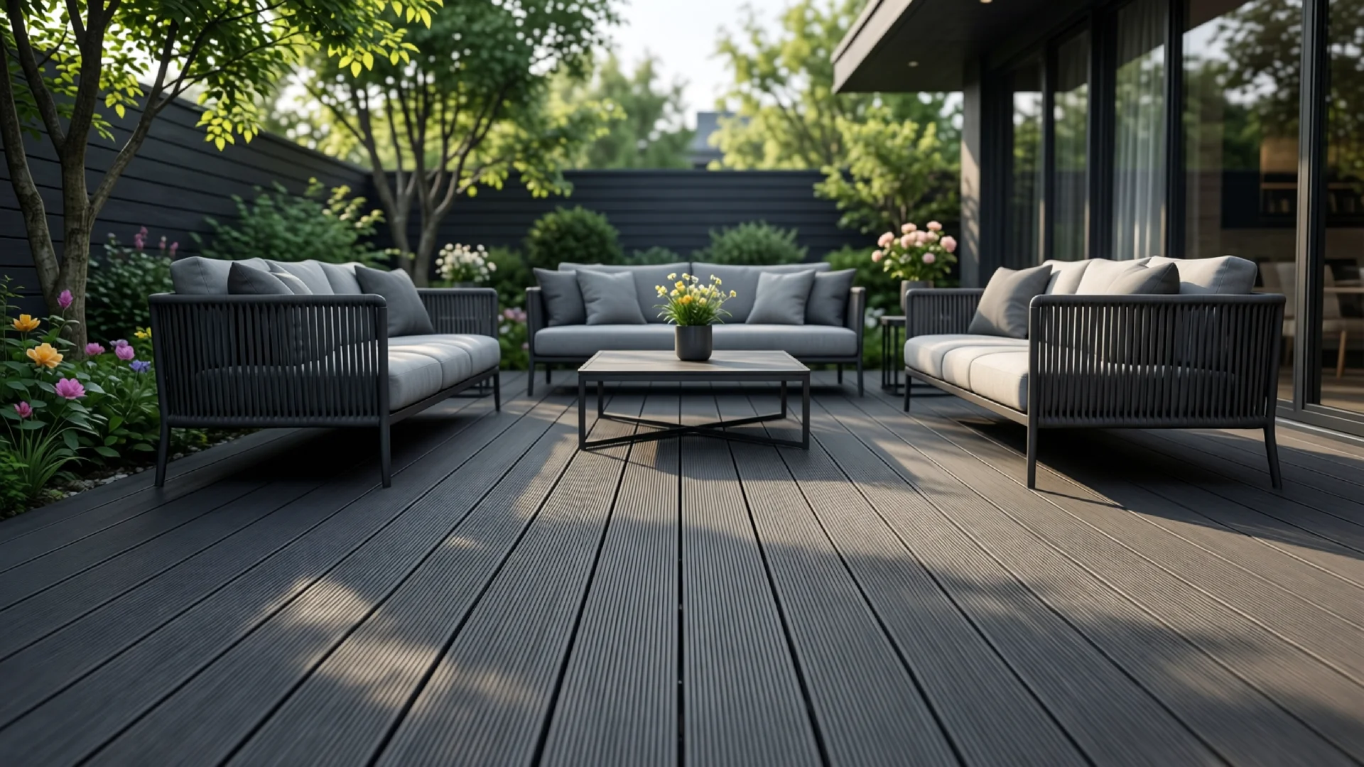 WPC-Terrasse im Garten
