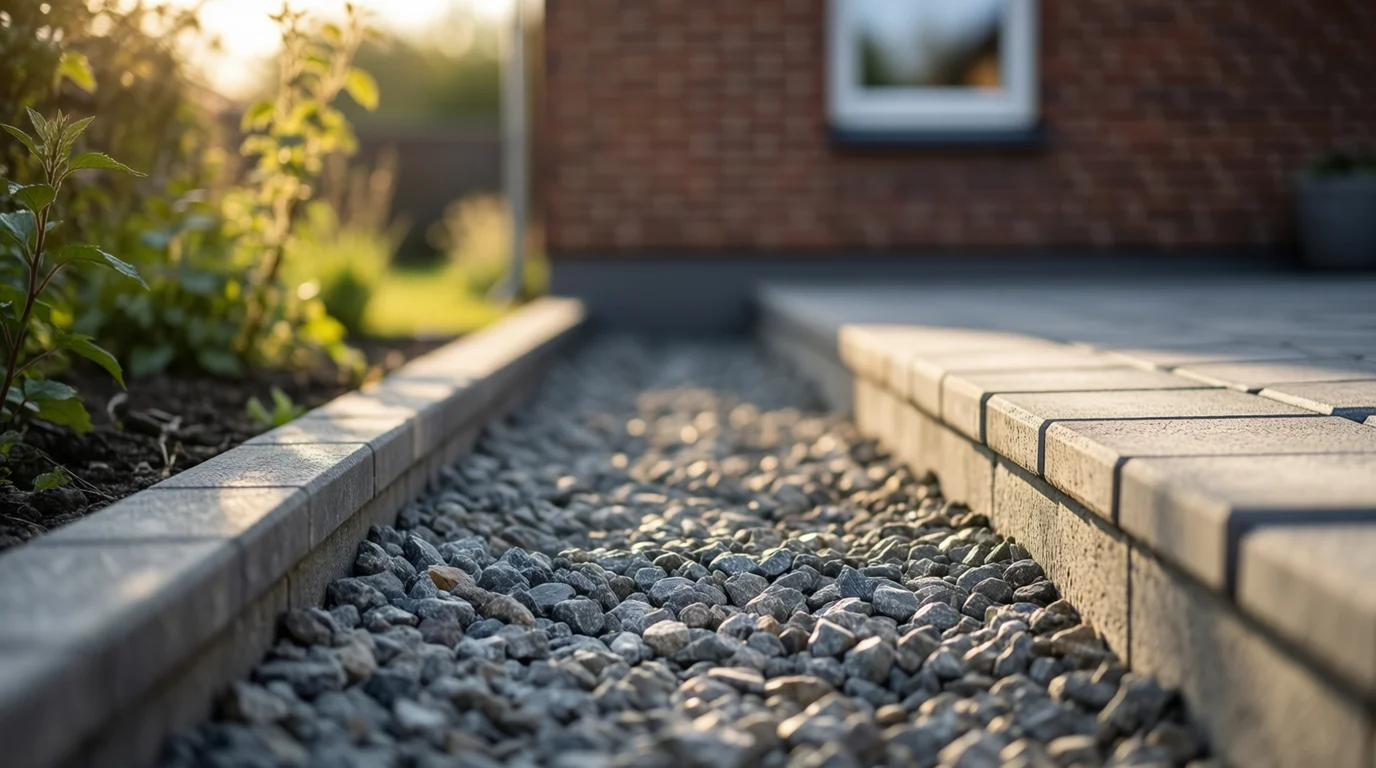 Terrassen- und Pflasterunterbau im Münsterland – Tragschicht und Gefälle