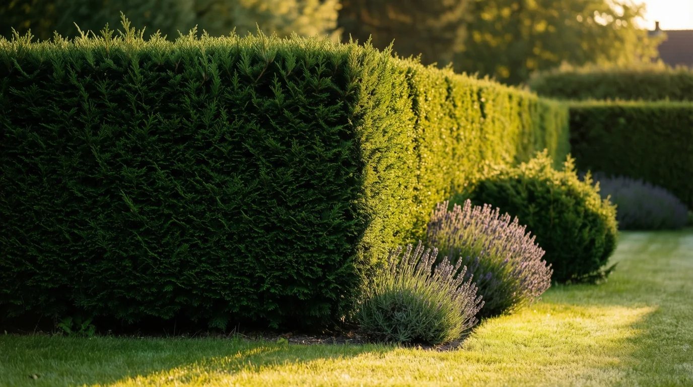 Gepflegte Hainbuchenhecke als Sichtschutz im Münsterland