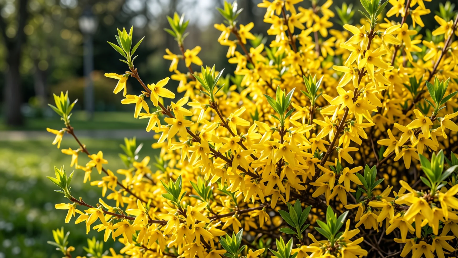Forsythie im Garten