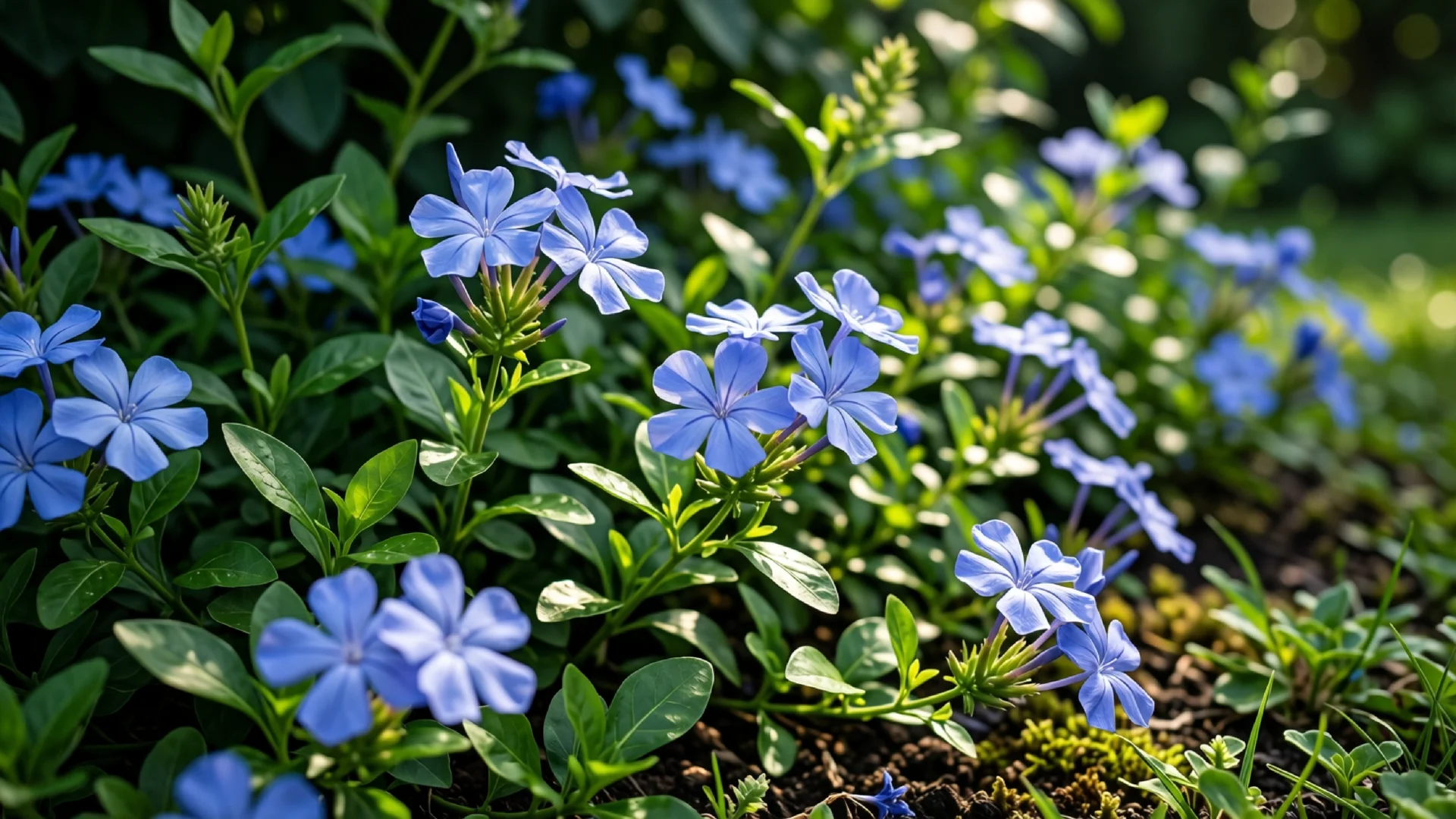 Immergrün (Vinca) im Garten