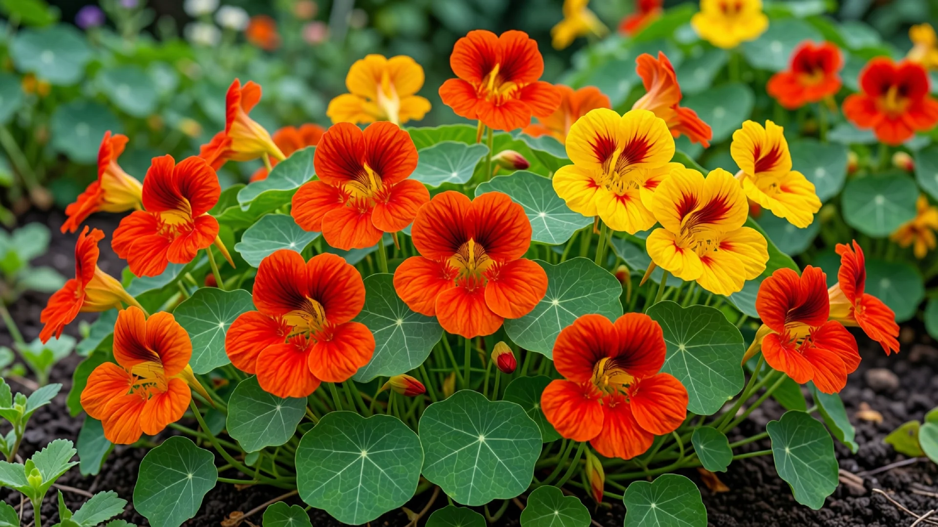 Kapuzinerkresse im Garten