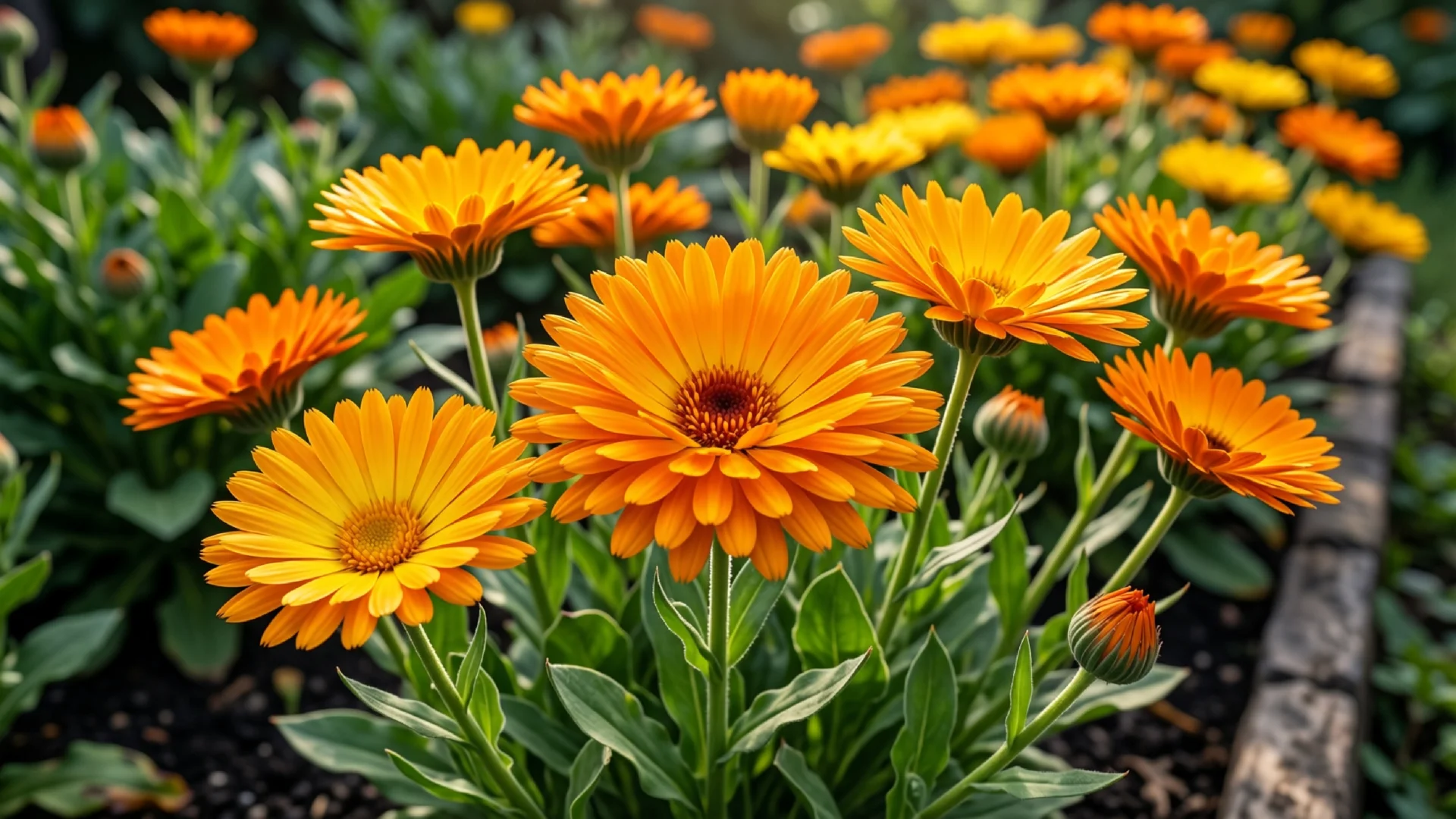 Ringelblume im Garten