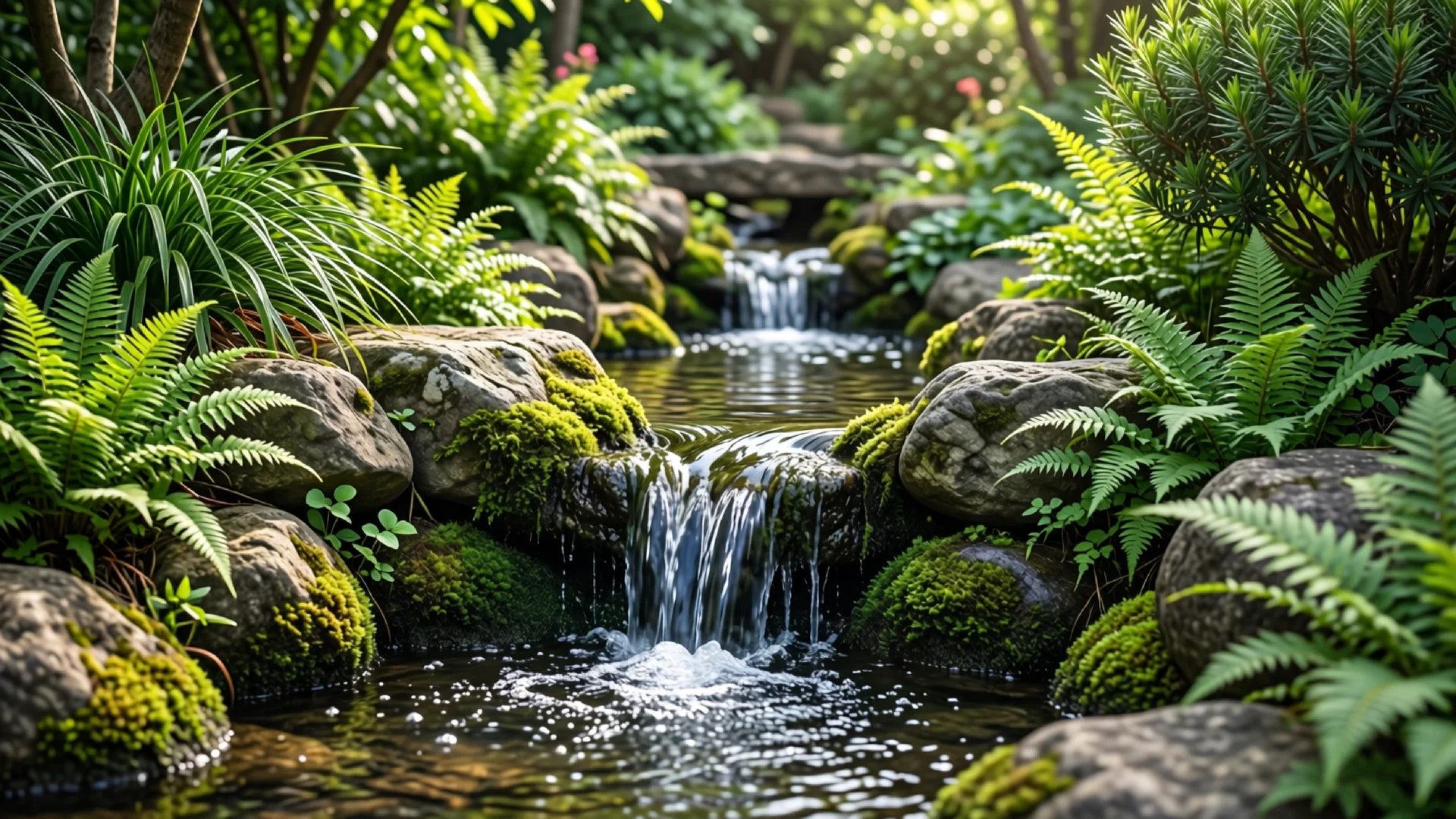 Bachlauf im Garten im Garten