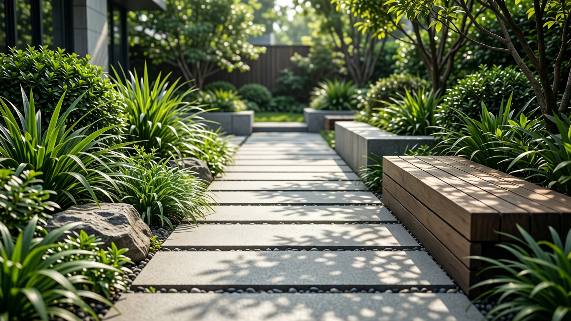 Beton im Garten im Garten