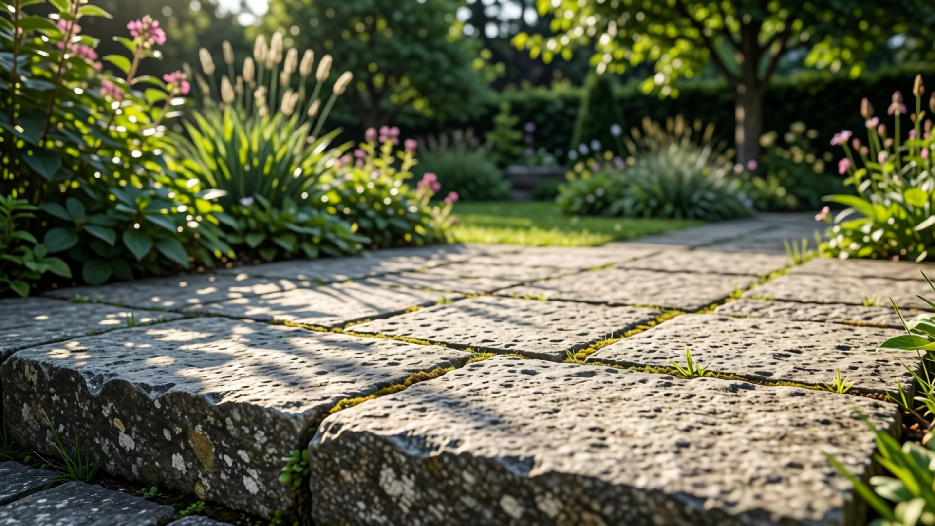 Quarzit im Garten