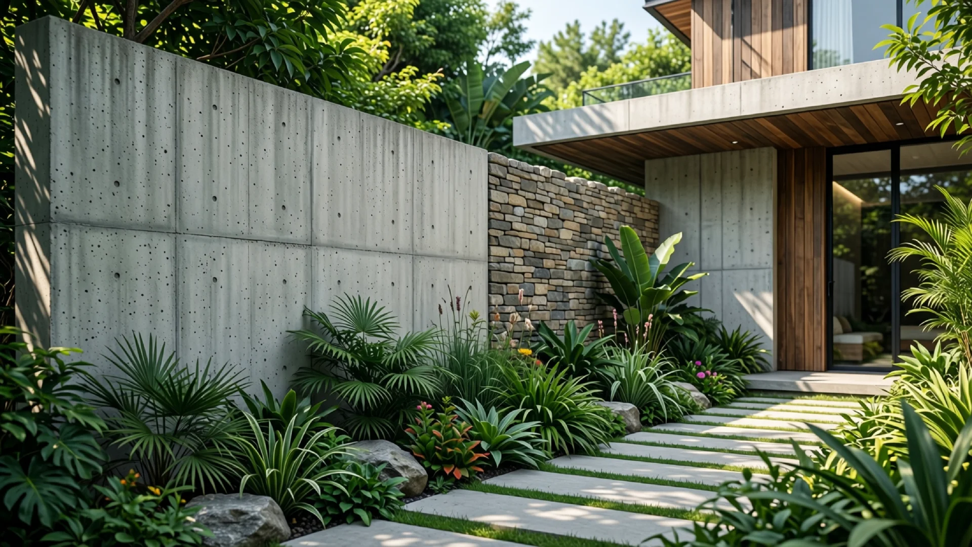 Sichtbeton im Garten