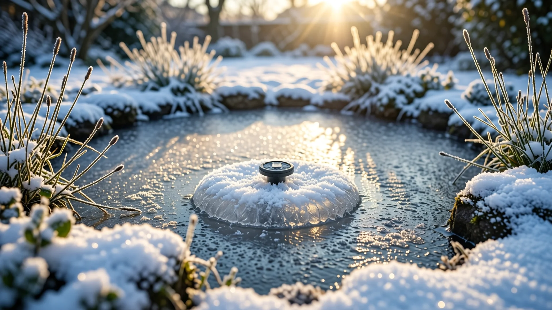 Teich winterfest machen im Garten